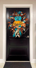 Load image into Gallery viewer, HEY PUMPKIN WREATH (turquoise and orange)

