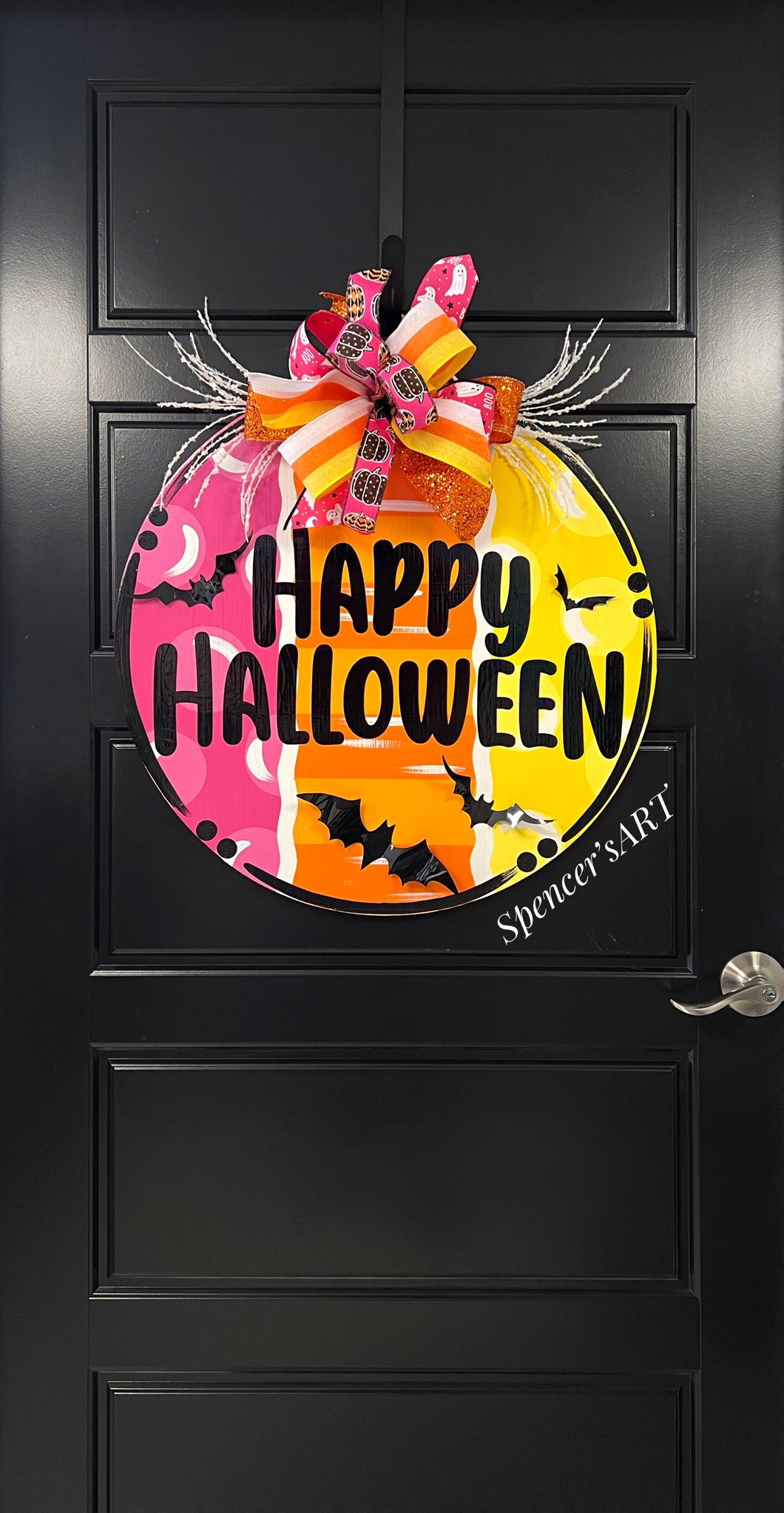 HAPPY HALLOWEEN ROUND (Pink, Orange, Yellow)