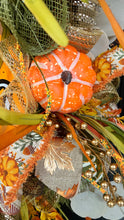 Load image into Gallery viewer, HEY PUMPKIN WREATH (olive and orange)
