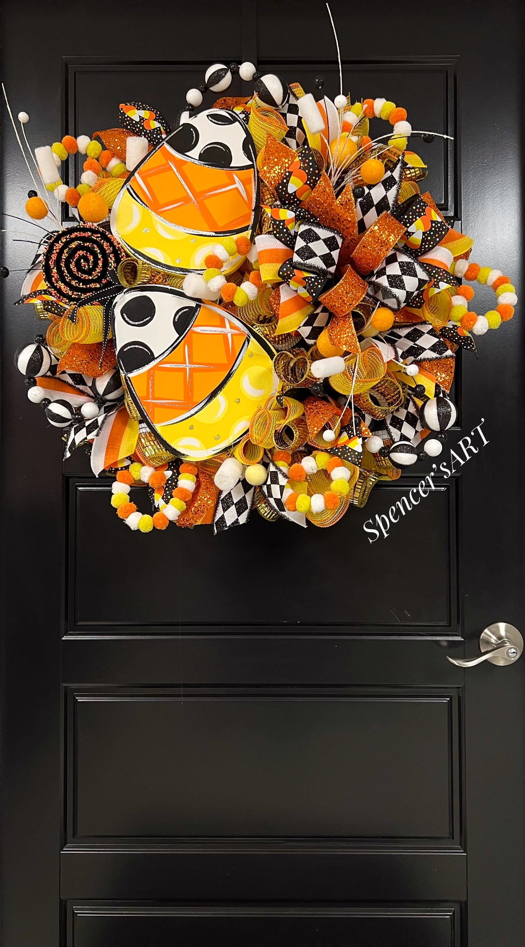 CANDY CORN WREATH (LEFT SIDE)