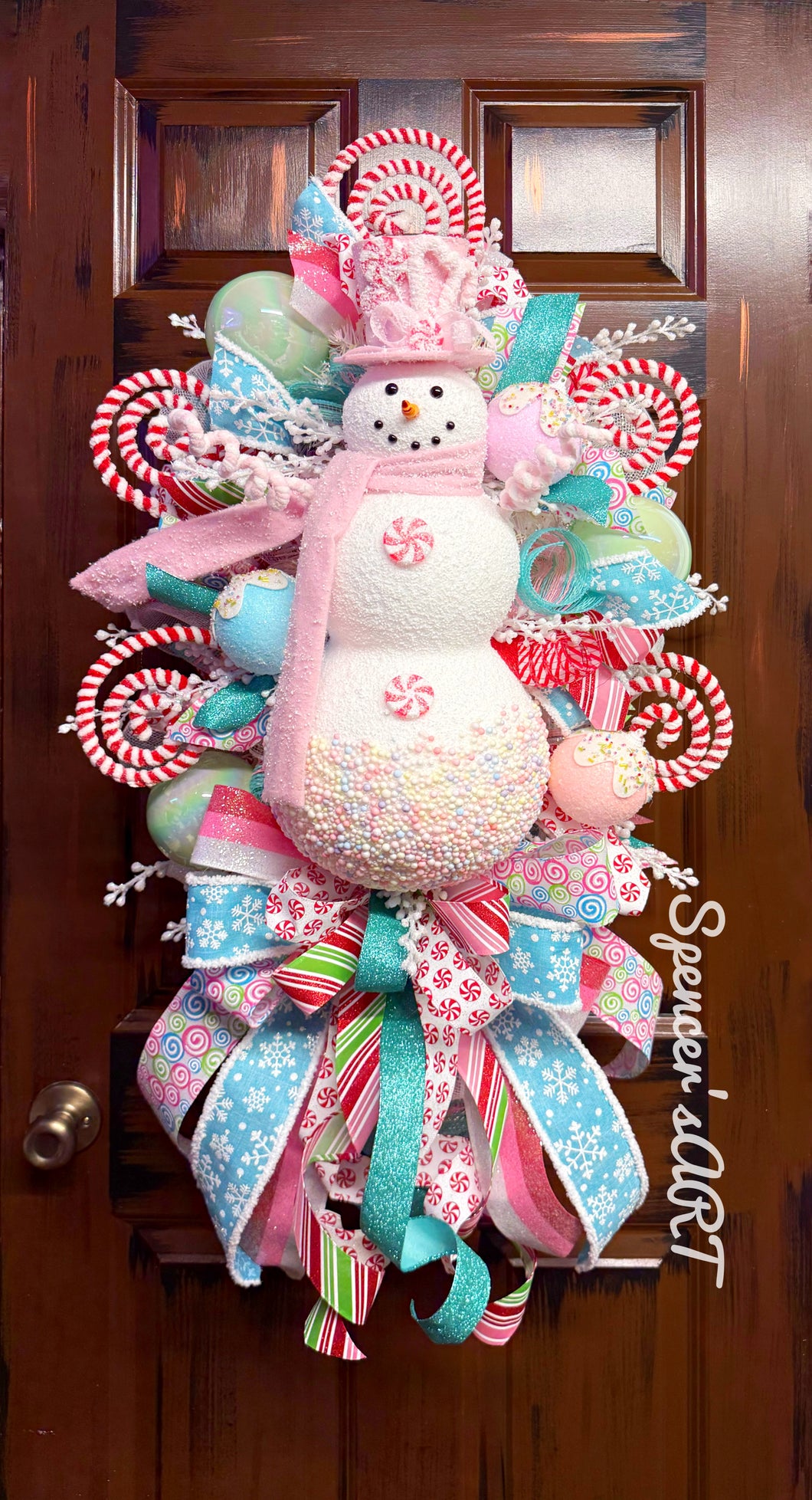 CANDYLAND SNOWMAN WREATH