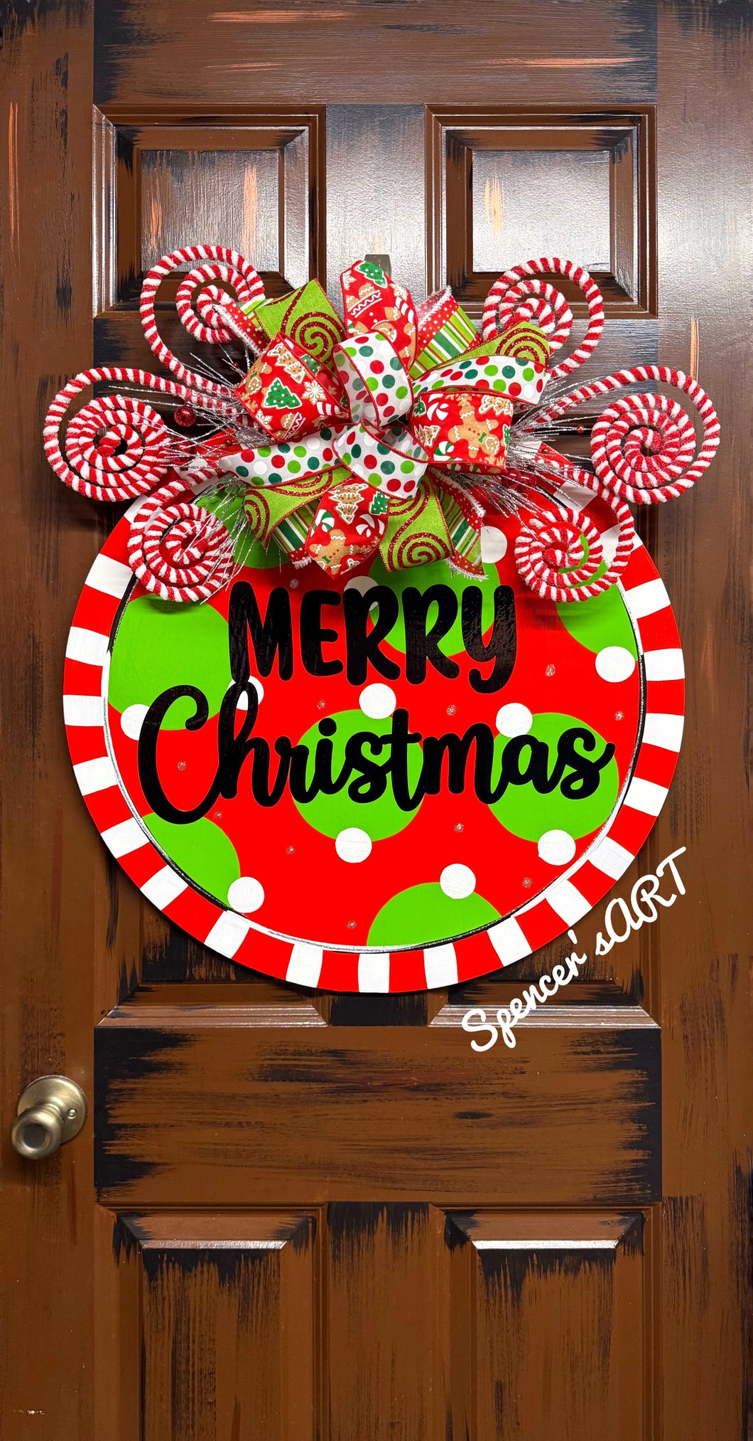 MERRY CHRISTMAS ROUND (RED & GREEN)