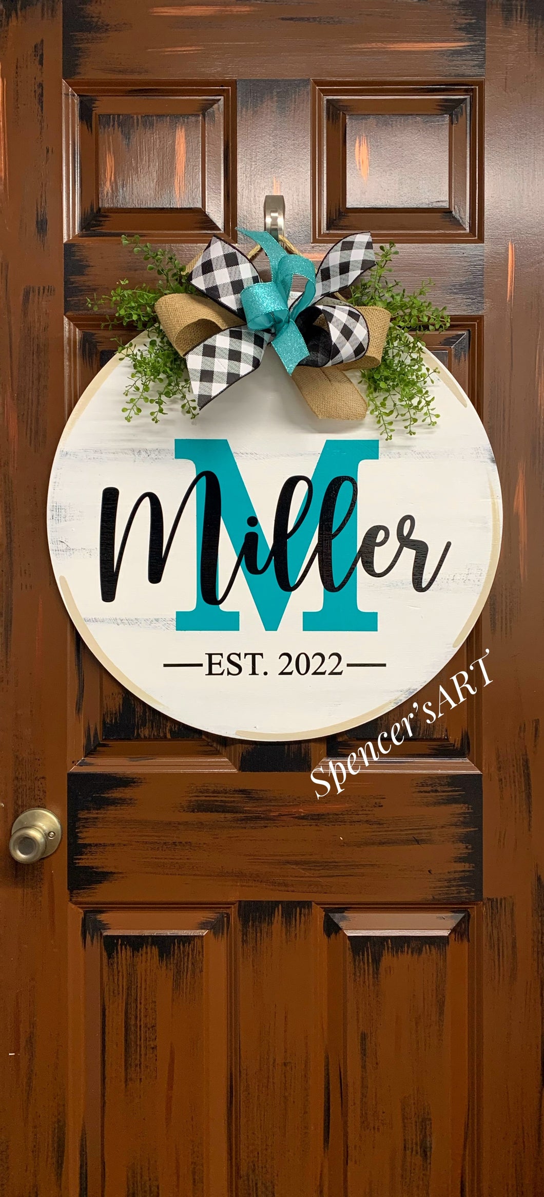 Last Name Door Hanger